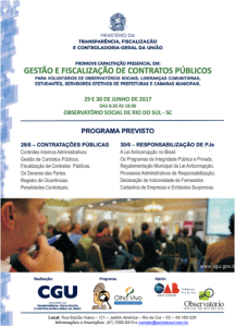 Curso de Gestão e Fiscalização de Contratos Públicos